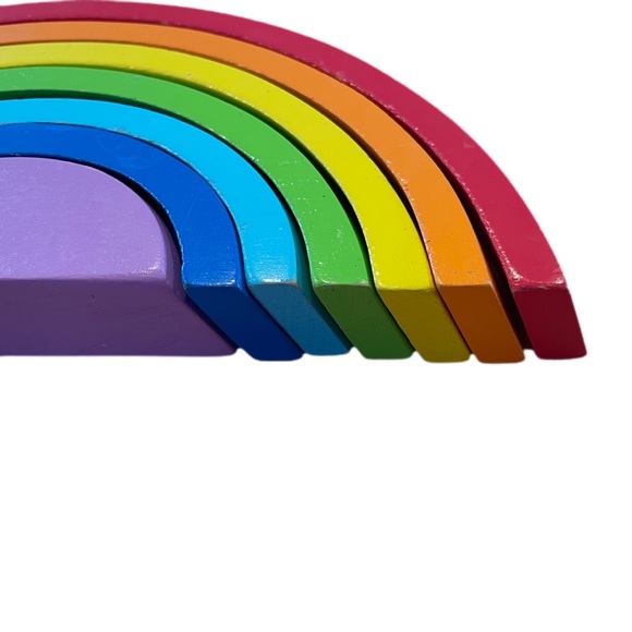 Rainbow toy blocks gorgeous quality. Could be used for home decor - Picture 6 of 6